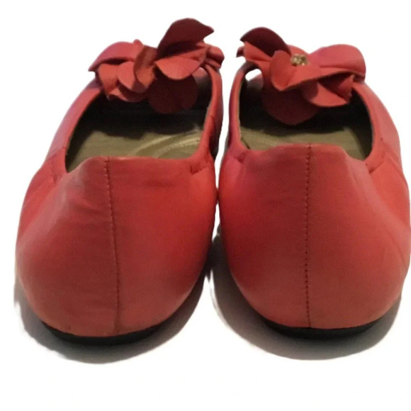 Naturalizer Peep Toe Ballet Flat Red Sz  9,5 M - Picture 5 of 6